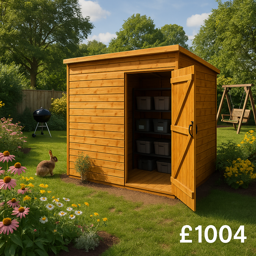 12'x6' Tiger Shiplap Windowless Pent Shed - 0% Finance - Buy Now Pay Later - Tiger Sheds