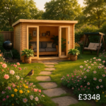 12'x8' Aura Log Cabin - 44mm Garden Log Cabins - 0% Finance - Buy Now Pay Later - Tiger Sheds
