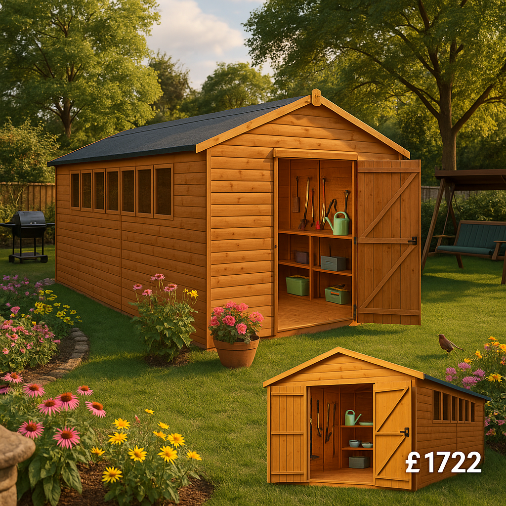 12'x8' Loglap XL Workshop Shed - 0% Finance - Buy Now Pay Later - Tiger Sheds