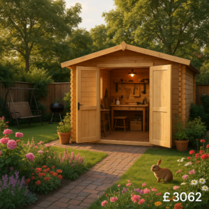 12'x8' Rayner Log Cabin - Workshop Log Cabins - 0% Finance - Buy Now Pay Later - Tiger Sheds
