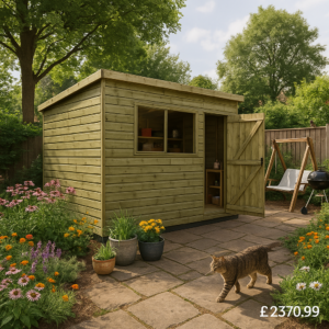 12'x8' Tiger Elite Pressure Treated Pent Shed - 0% Finance - Buy Now Pay Later - Tiger Sheds