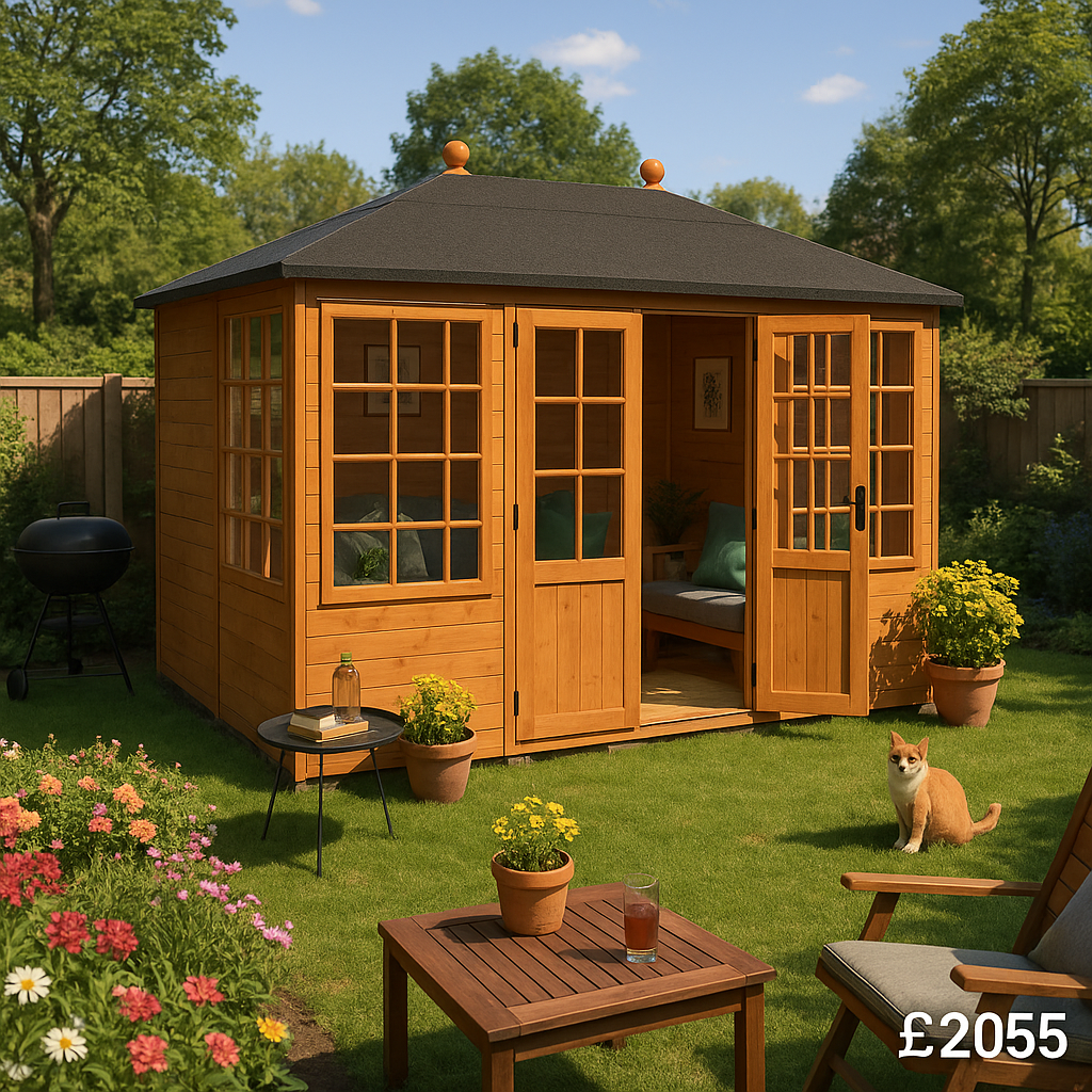 12'x8' Tiger Mayflower Summerhouse - 0% Finance - Buy Now Pay Later - Tiger Sheds