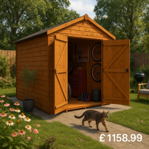 12'x8' Tiger Shiplap Windowless Apex Double Door Shed - Wooden Shiplap Sheds - 0% Finance - Buy Now Pay Later - Tiger Sheds