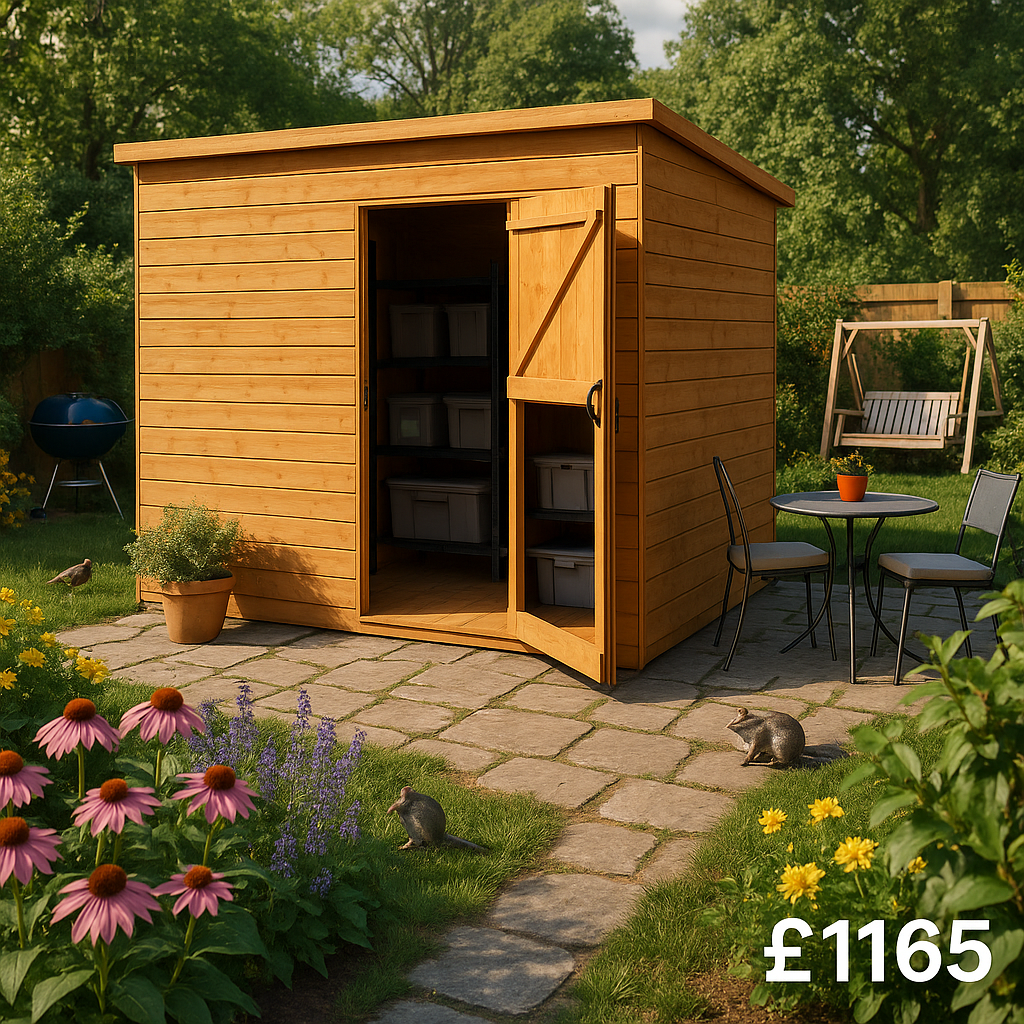 12'x8' Tiger Shiplap Windowless Pent Shed - 0% Finance - Buy Now Pay Later - Tiger Sheds