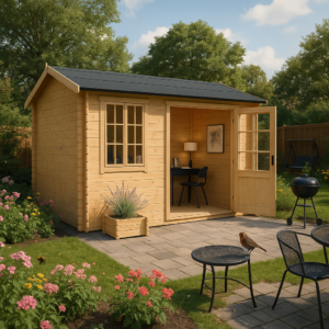 14'x10' Persian Reduced Height Log Cabin - 28mm Garden Log Cabins - 0% Finance - Buy Now Pay Later - Tiger Sheds