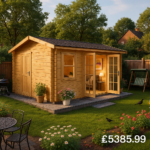 14'x12' Delta Store Reduced Height Log Cabin - 44mm Log Cabin - 0% Finance - Buy Now Pay Later - Tiger Sheds