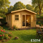 14'x14' Zeta Log Cabin - High Quality Garden Log Cabins - 0% Finance - Buy Now Pay Later - Tiger Sheds