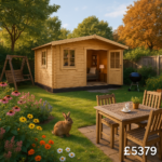 14'x16' Zeta Log Cabin - High Quality Garden Log Cabins - 0% Finance - Buy Now Pay Later - Tiger Sheds
