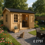 14'x8' Persian Reduced Height Log Cabin - 28mm Garden Log Cabins - 0% Finance - Buy Now Pay Later - Tiger Sheds