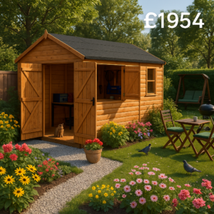 14'x8' Tiger Loglap Workman Apex Shed - Garden Workshop Sheds - 0% Finance - Buy Now Pay Later - Tiger Sheds