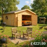 16'x10' The Malayan Garage 44mm Log Cabin - 0% Finance - Buy Now Pay Later - Tiger Sheds