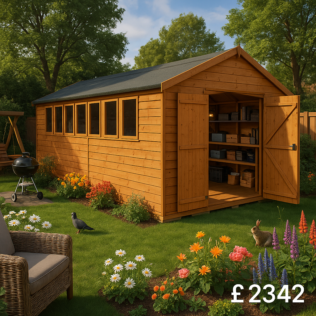 16'x10' Tiger XL Heavyweight Workshop Shed - Heavy Duty - 0% Finance - Buy Now Pay Later - Tiger Sheds