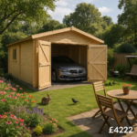 16'x10' Wooden Garage - 44mm Log Cabin Garage - 0% Finance - Buy Now Pay Later - Tiger Sheds