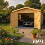 16'x12' Wooden Garage - 44mm Log Cabin Garage - 0% Finance - Buy Now Pay Later - Tiger Sheds