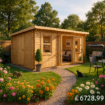 18'x14' Delta Store Reduced Height Log Cabin - 44mm Log Cabin - 0% Finance - Buy Now Pay Later - Tiger Sheds