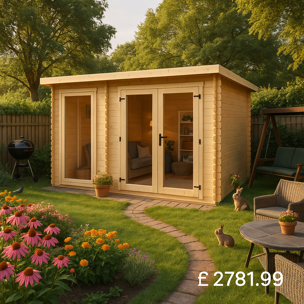 18'x6' The Moda Log Cabins - 19mm Log Cabin - 0% Finance - Buy Now Pay Later - Tiger Sheds
