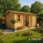 20'x14' Delta Store Reduced Height Log Cabin - 44mm Log Cabin - 0% Finance - Buy Now Pay Later - Tiger Sheds