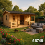 20'x14' Sigma Log Cabin - 44mm Garden Log Cabins - 0% Finance - Buy Now Pay Later - Tiger Sheds