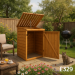 3'x3' Tiger Sheds Single Wheelie Bin Store - Garden Storage Shed