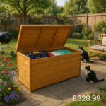 4'x2ft3 Tiger Wooden Tool Chest - Outdoor Wooden Storage Box For Garden - Tiger Sheds