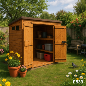 4'x4' TigerFlex Shiplap Pent Security Double Door Shed - 0% Finance - Buy Now Pay Later - Tiger Sheds