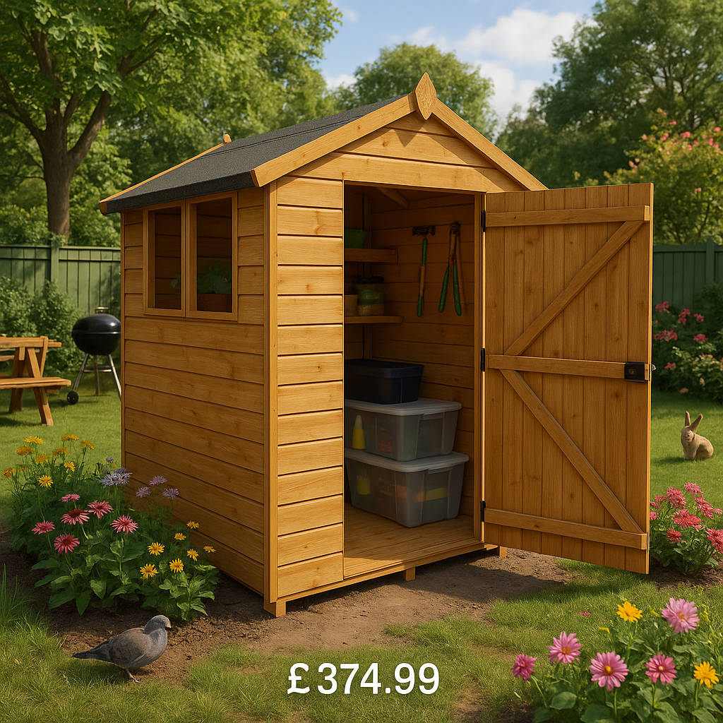 4'x4' Tiger Shiplap Apex Shed - 0% Finance - Buy Now Pay Later - Tiger Sheds