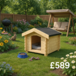 4'x5' Outdoor Dog House - Tiger Premium Dog Cabin 28mm - 0% Finance - Buy Now Pay Later - Tiger Sheds