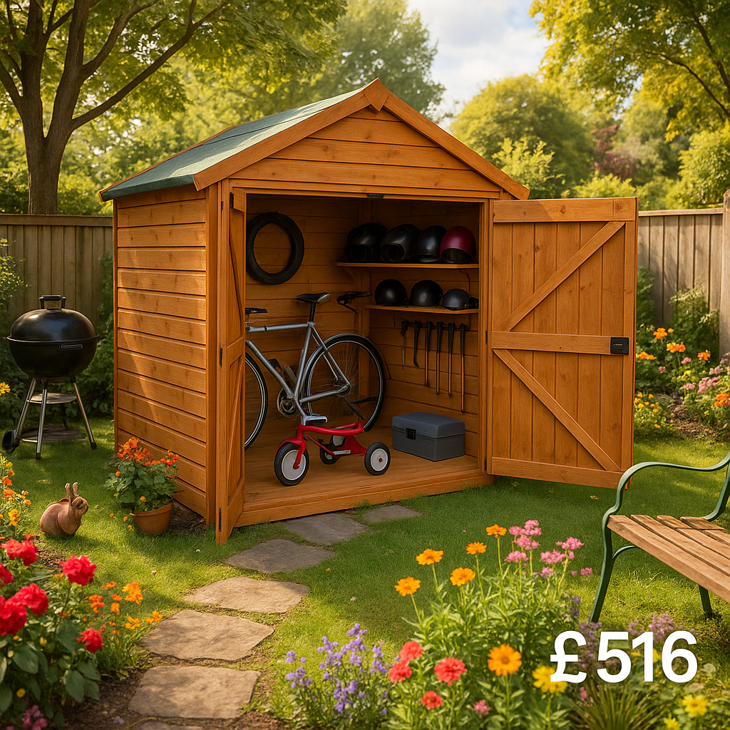 4'x6' Shiplap Apex Bike Sheds - TigerFlex - 0% Finance - Buy Now Pay Later - Tiger Sheds