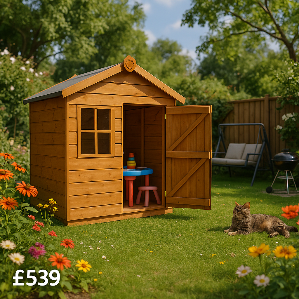 4'x6' Tigercub Funhouse Playhouse - 0% Finance - Buy Now Pay Later - Tiger Sheds