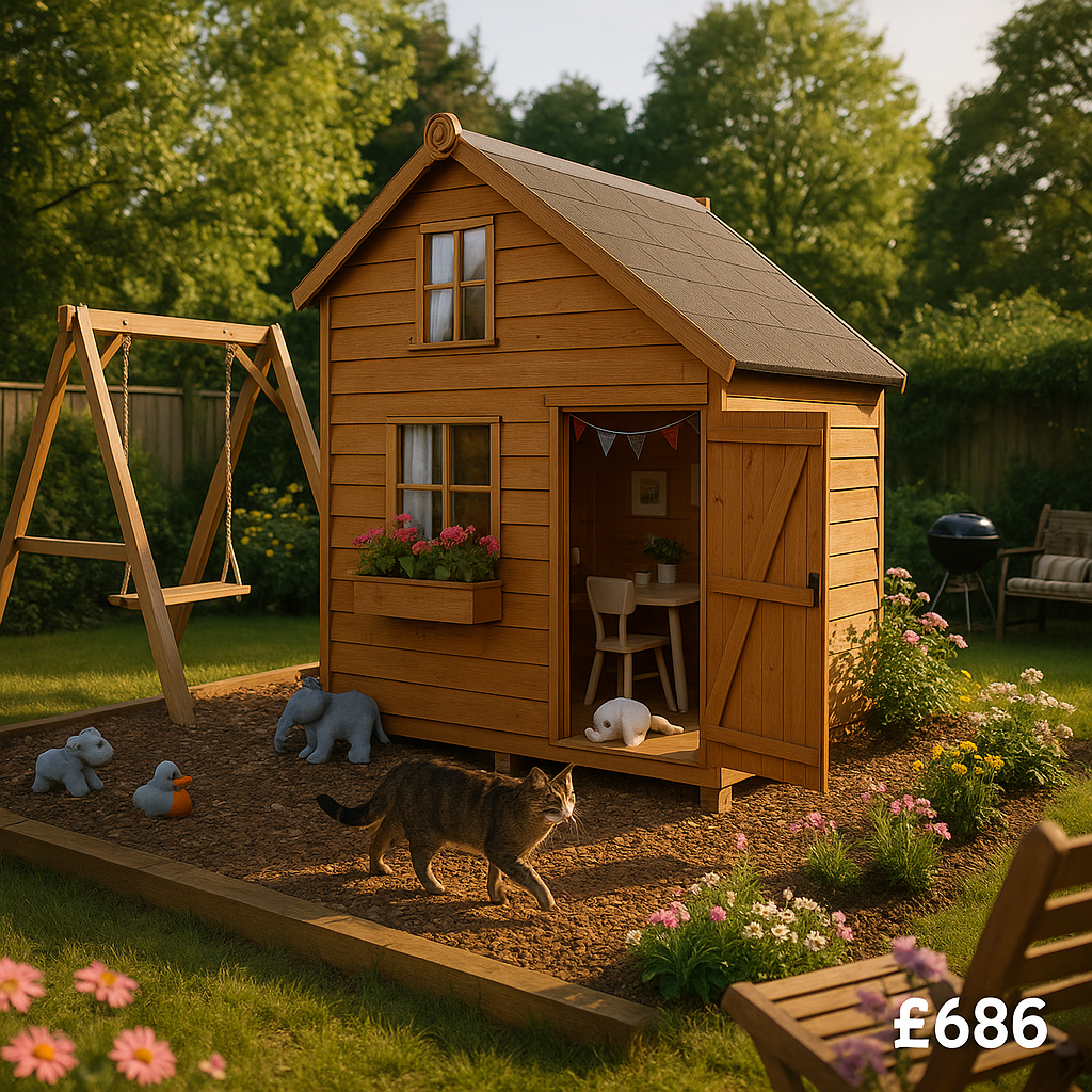 4'x6' Tigercub Magic Mansion Playhouse - 0% Finance - Buy Now Pay Later - Tiger Sheds