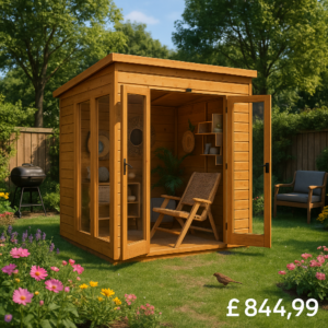 4'x6' TigerFlex® Shiplap Pent Full Pane Summerhouse - 0% Finance - Buy Now Pay Later - Tiger Sheds