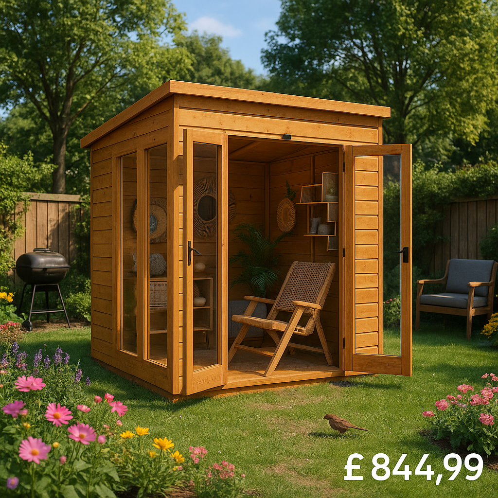 4'x6' TigerFlex® Shiplap Pent Full Pane Summerhouse - 0% Finance - Buy Now Pay Later - Tiger Sheds