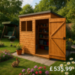 4'x6' Tigerflex Shiplap Pent Shed With Windows - Fast Delivery Outdoor Wooden Shed - 0% Interest Free Monthly Finance Available - Buy Now Pay Later