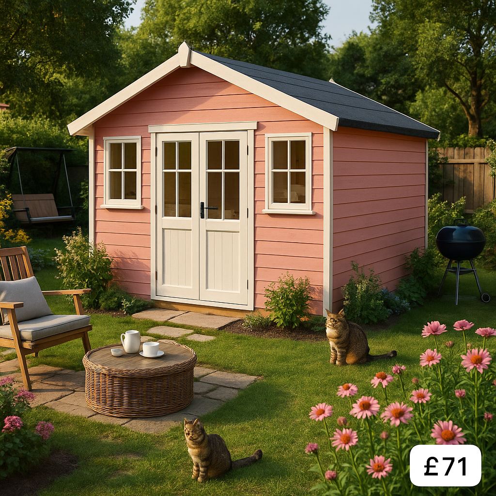 5L Rose Pink Exterior Paint - Tiger Sheds