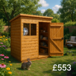 5'x4' Tiger Loglap Pent Shed - Wooden Loglap Sheds - 0% Finance - Buy Now Pay Later - Tiger Sheds