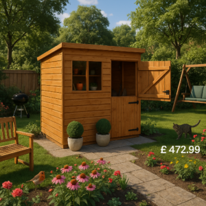 5'x4' Tiger Shiplap Pent Stable Door Shed - Wooden Shiplap Sheds - 0% Finance - Buy Now Pay Later - Tiger Sheds
