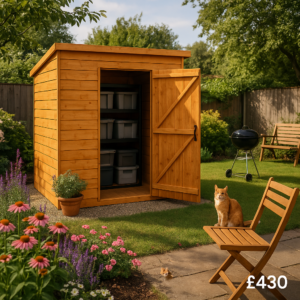 5'x4' Tiger Shiplap Windowless Pent Shed - 0% Finance - Buy Now Pay Later - Tiger Sheds