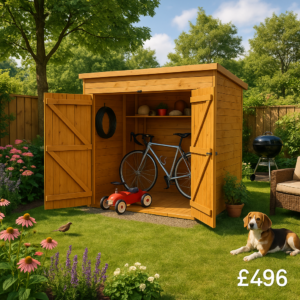 6'x3' Shiplap Pent Bike Store - TigerFlex - 0% Finance - Buy Now Pay Later - Tiger Sheds