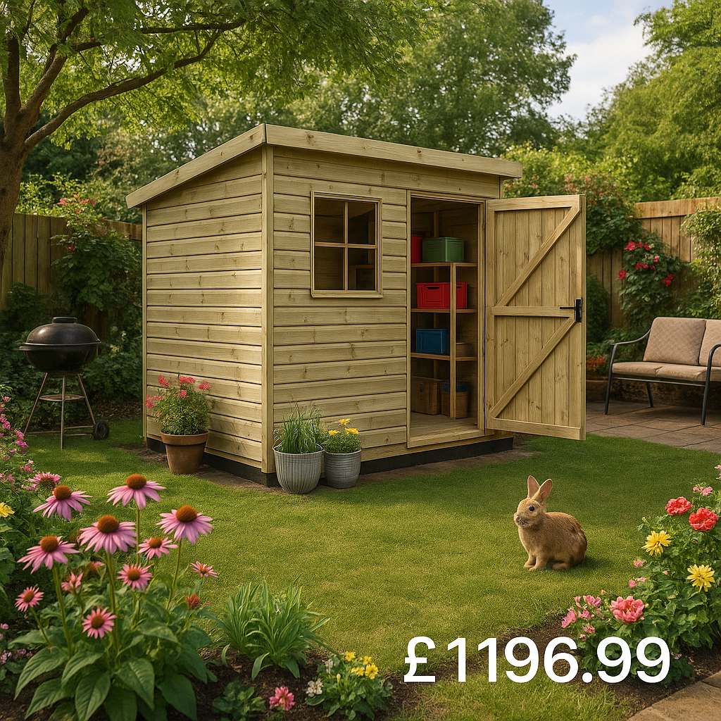 6'x4' Tiger Elite Pressure Treated Pent Shed - 0% Finance - Buy Now Pay Later - Tiger Sheds