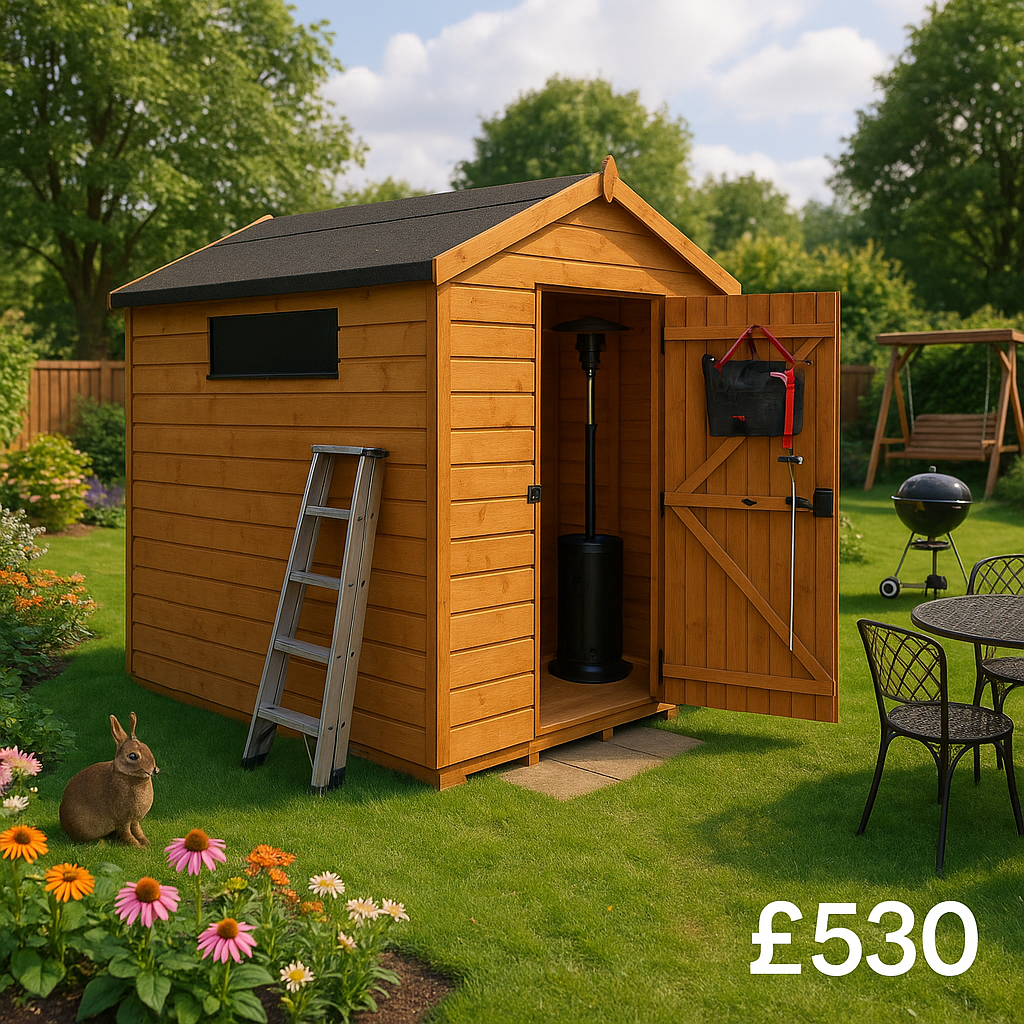 6'x4' Tiger Security Apex Shed - 0% Finance - Buy Now Pay Later - Tiger Sheds