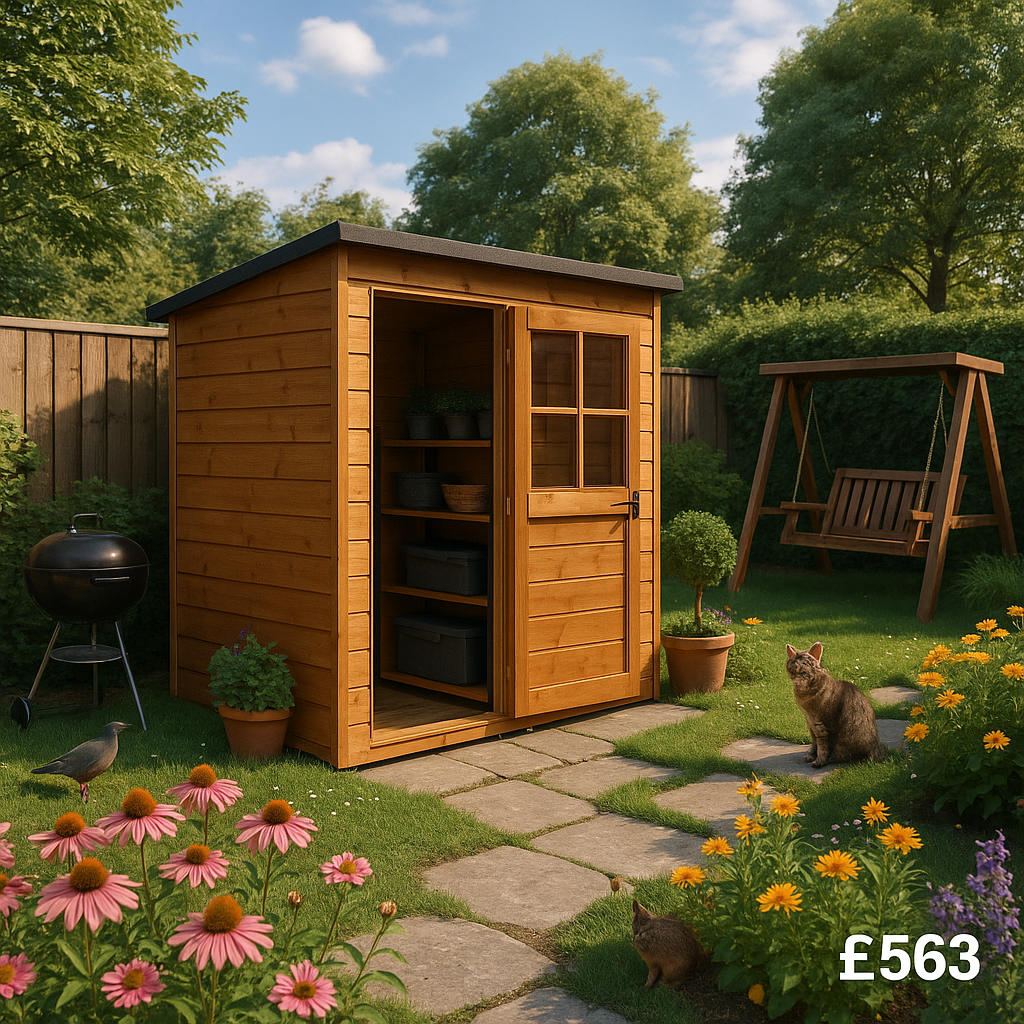 6'x4' Tiger Shiplap Lean To Pent Shed - 0% Finance - Buy Now Pay Later - Tiger Sheds