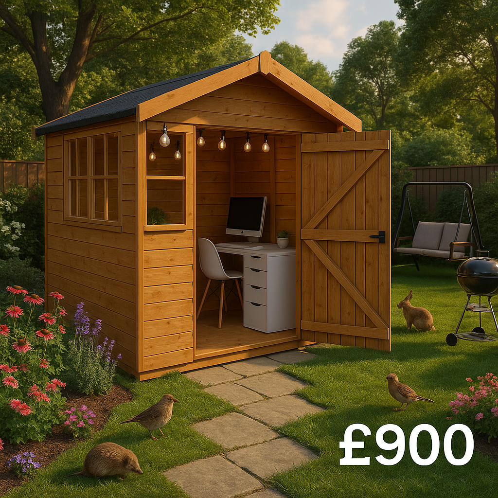 6'x6' Heavy Duty Summer Shed - Summer Sheds - 0% Finance - Buy Now Pay Later - Tiger Sheds