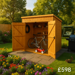 6'x6' Shiplap Pent Bike Store - TigerFlex - 0% Finance - Buy Now Pay Later - Tiger Sheds
