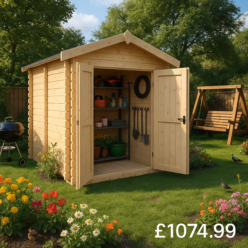 6'x6' The Elysia Log Cabins - 19mm Log Cabin - 0% Finance - Buy Now Pay Later - Tiger Sheds