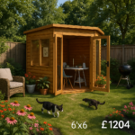 6'x6' Tiger Loglap Vista Corner Summerhouse - Corner Summerhouses - 0% Finance - Buy Now Pay Later - Tiger Sheds