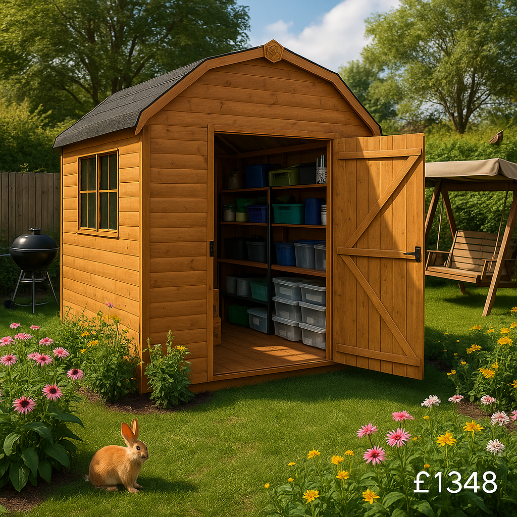 6'x8' Garden Barns - Loglap Mini Barn Shed - 0% Finance - Buy Now Pay Later - Tiger Sheds