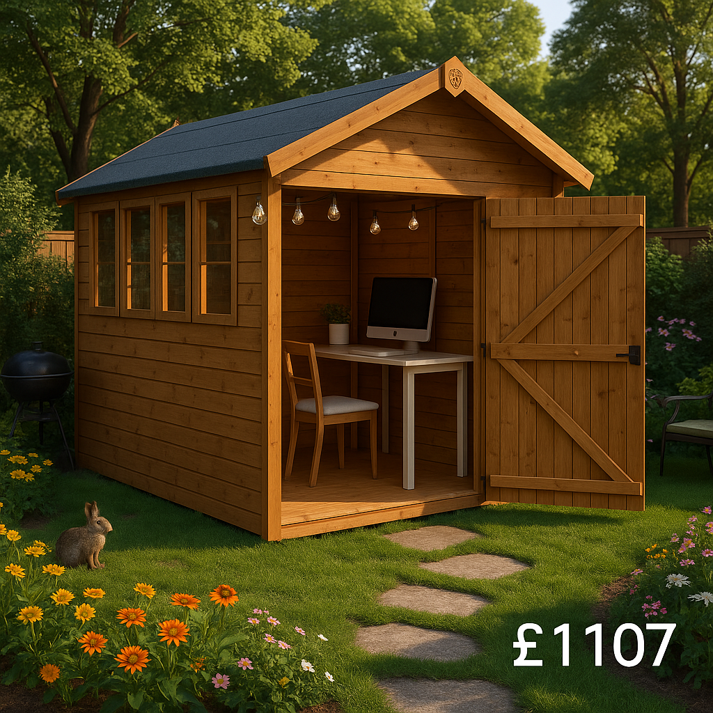 6'x8' Heavy Duty Summer Shed - Summer Sheds - 0% Finance - Buy Now Pay Later - Tiger Sheds