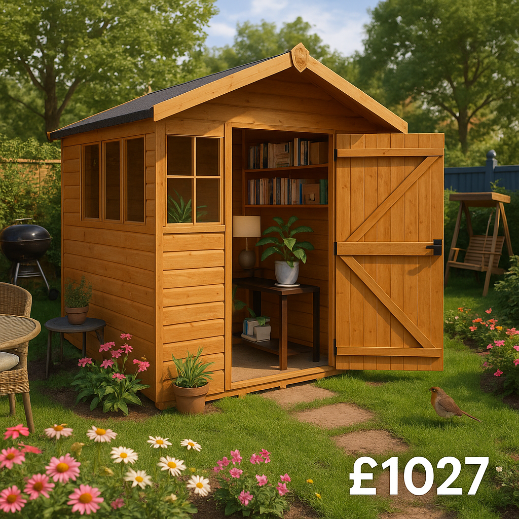6'x8' Loglap Summer Shed - Loglap Summer Sheds - 0% Finance - Buy Now Pay Later - Tiger Sheds