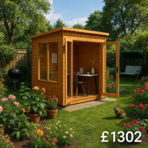 7'x7' Tiger Loglap Vista Corner Summerhouse - Corner Summerhouses - 0% Finance - Buy Now Pay Later - Tiger Sheds