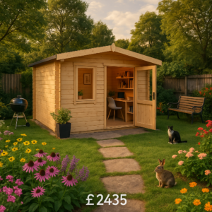 8'x10' Caspian Log Cabin - 28mm Garden Log Cabins - 0% Finance - Buy Now Pay Later - Tiger Sheds